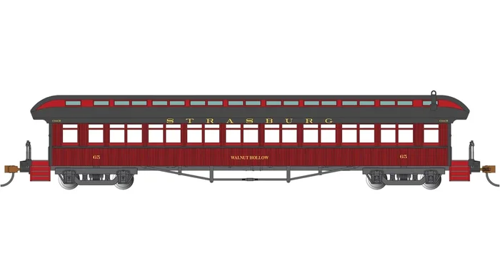 Bachmann 12808 HO Scale 60′ Passenger Coach Strasburg Railroad 65 “Walnut Hollow”
