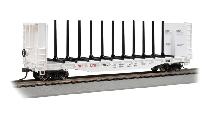 Bachmann 12906 HO Scale 52′ Bulkhead Flatcar SOO Line 5060