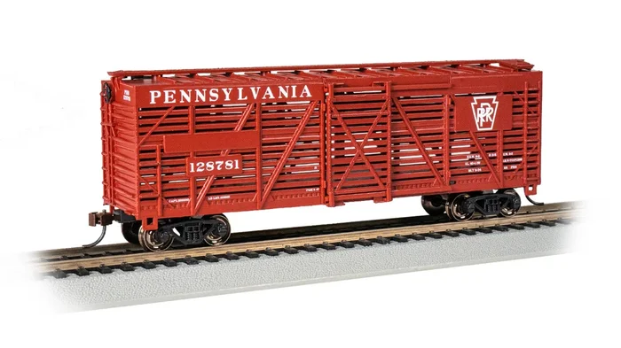 Bachmann 18515 HO Scale 40′ Stock Car Pennsylvania PRR 128781