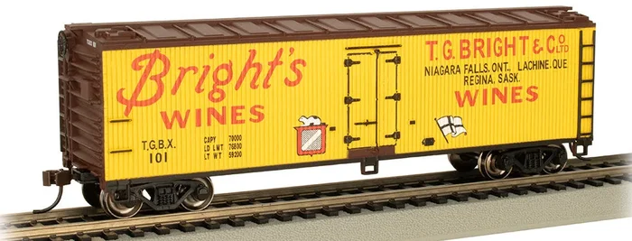 Bachmann 19809 HO Scale 40′ Wood Reefer Brights Wine