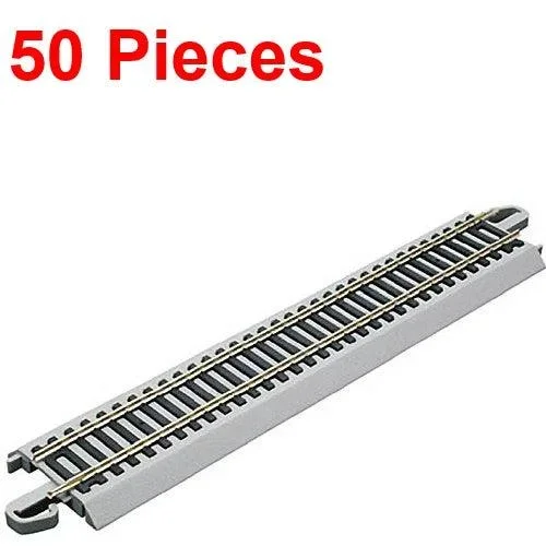 Bachmann 44581 9″ Staight Nickel Silver E-Z HO Train Track (50 Pieces)