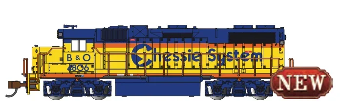 Bachmann 61752 N Scale EMD GP38 Diesel Chessie System 4806