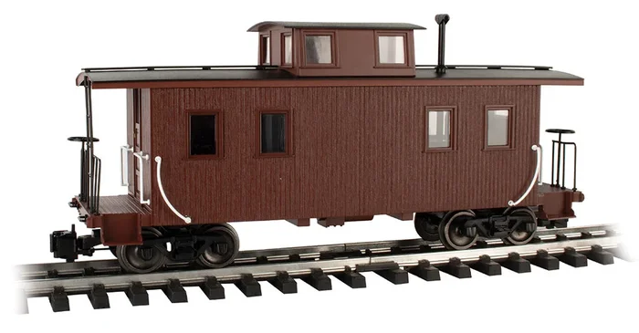 Bachmann 93804 G Gauge Eight Wheeled Wood Center Cupola Caboose Unlettered Red