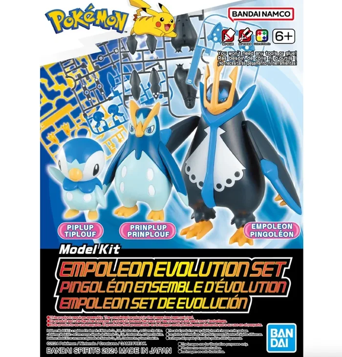 Bandai 2730253 Pokemon Empoleon Evolution Set Model Kit