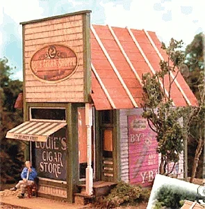Bar Mills Scale Model Works 492 HO Scale Papa Lou’s Cigar Store Craftsman Kit