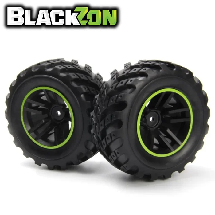 BlackZon BZN540324 Wheels + Tires Assembled Green Black Spryte