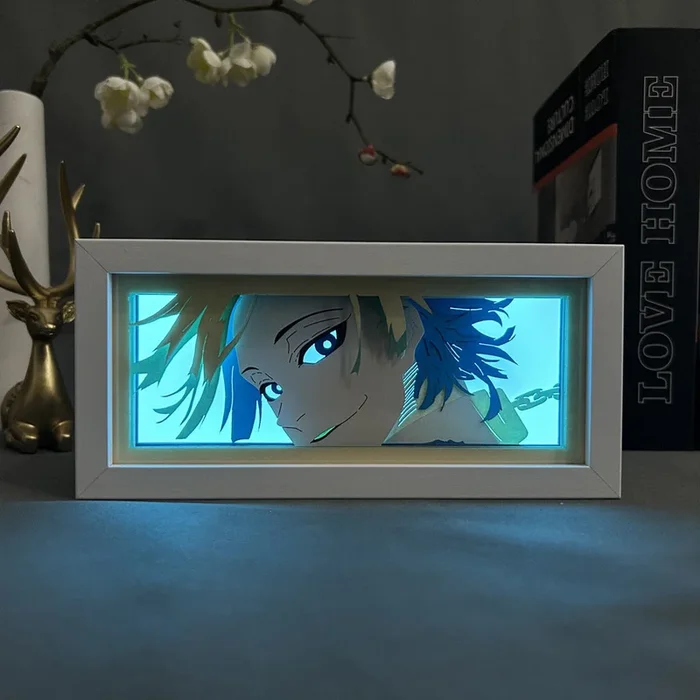 Bleach Grimmjow Anime Light Box-مصباح LED ثلاثي الأبعاد مع تأثيرات تغيير اللون
