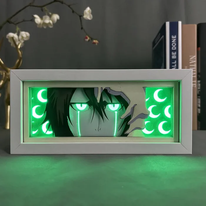 Boîte à lumière Anime Bleach – Effet 3D Ulquiorra Cifer, lumière LED réglable 16 couleurs