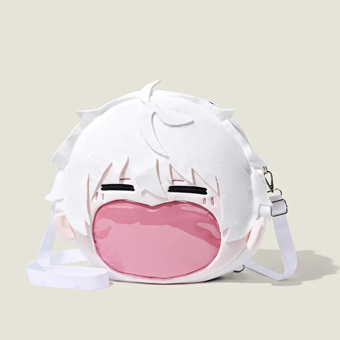 Bolso de hombro de lujoso Seishiro Nagi SEISHIRO – Diseño de anime divertido con bolsillo de boca transparente