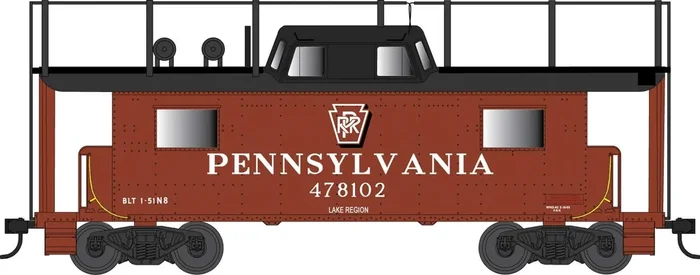 Bowser 42519 HO Scale PRR N8 Caboose Cabin Pennsylvania Lake Region PRR 478114 – Trainphone