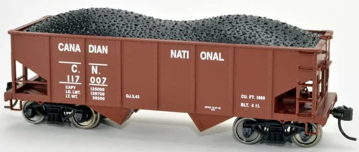 Bowser 42621 HO Scale 2 Bay GLa Hopper Canadian National CN 117208