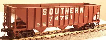 Bowser 42938 HO Scale 70 Ton 3-Bay Hopper Southern Railway 74690