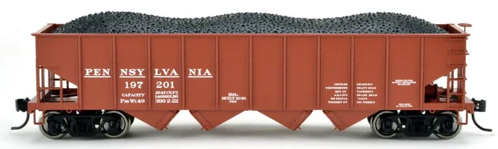 Bowser 43035 HO Scale H21a Open Hopper Pennsylvania PRR 197122