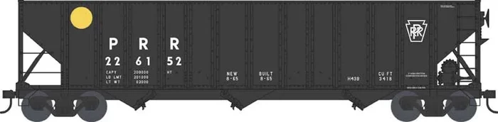Bowser 43216 HO Scale 100 Ton 3-Bay Hopper Pennsylvania “Yellow Ball” PRR 226152
