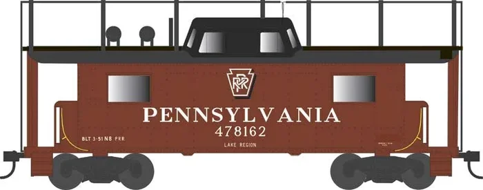 Bowser 43417 HO Scale PRR N8 Caboose Cabin w/Antenna Pennsylvania “Lake Region” PRR 478162