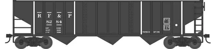 Bowser 43484 HO Scale 70 Ton 14 Panel 3 Bay Hopper RF&P 8290 (Richmond, Fredericksburg & Potomac)