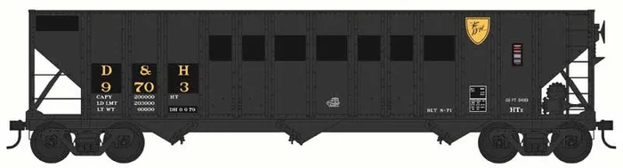 Bowser 44016 HO Scale 100 Ton 3 Bay Hopper Delaware & Hudson ”ex-RDG” D&H 9703