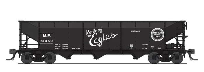 Broadway Limited Imports 7374 HO Scale AAR 70 Ton Triple Hopper Missouri Pacific MP 4 Pack