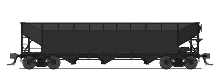 Broadway Limited Imports 7387 HO Scale AAR 70 Ton Triple Hopper Black Unlettered