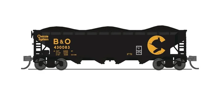 Broadway Limited Imports 7423 N Scale 70 Ton Hopper Chessie System 4 Pack B