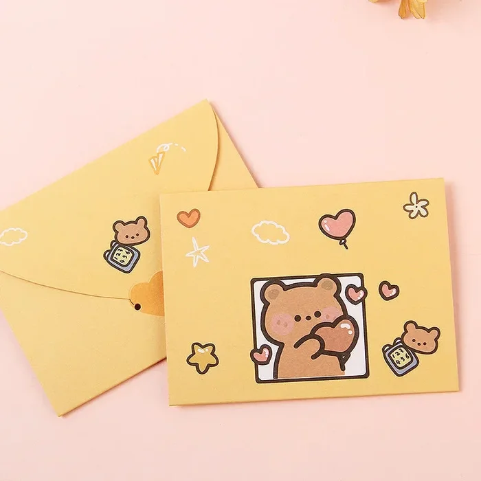 Brown Bear 50pcs Greeting Cards Set