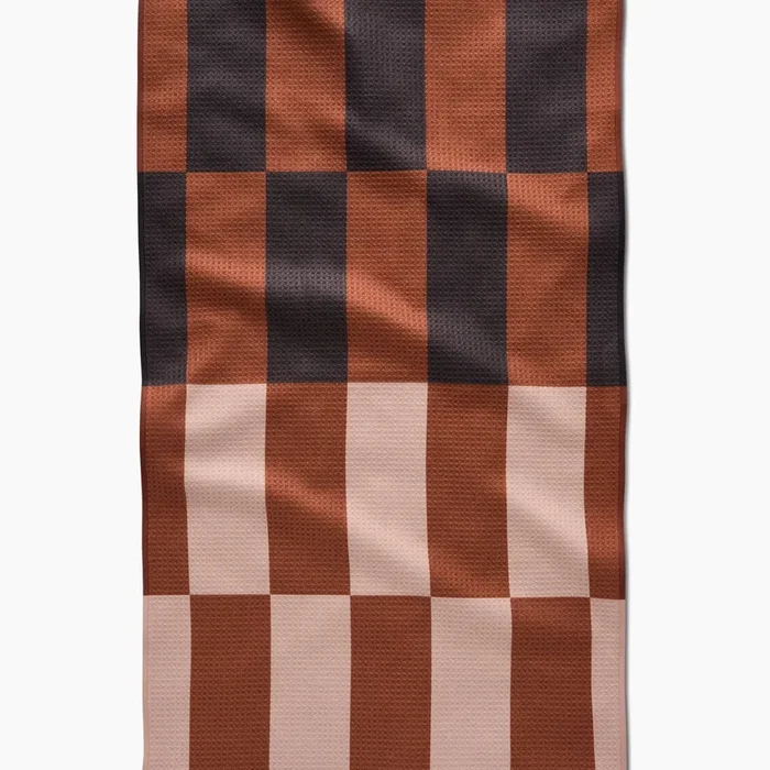 cabin plaid tea towel