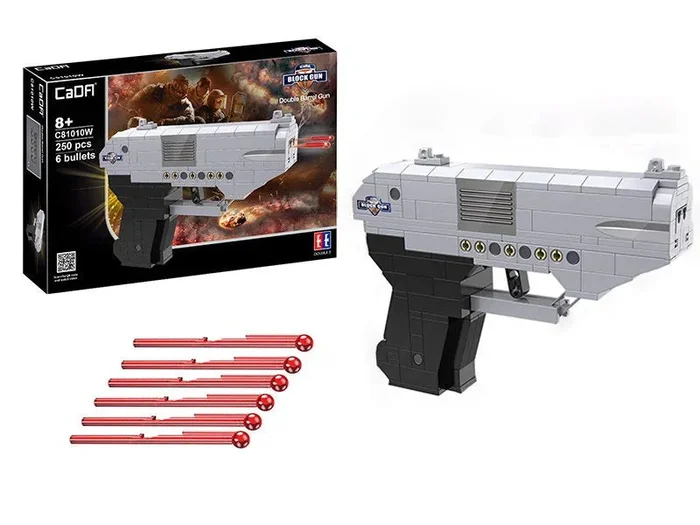 CaDA C81010W Double Barrel Pistol 250 Piece Building Block Gun Set