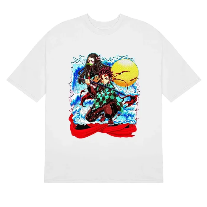 Camiseta de batalla de Tanjiro y Nezuko Sunset – Demon Slayer