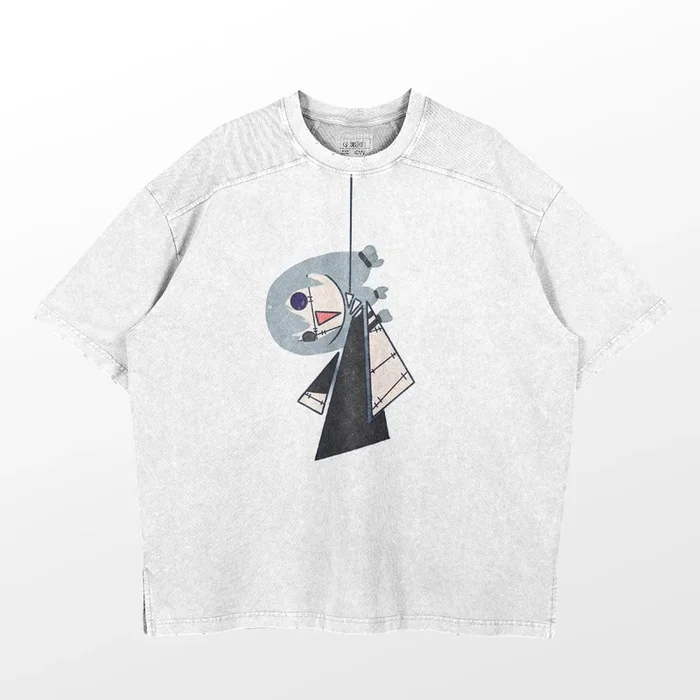 Camiseta de parodia retro jujutsu kaisen-muñeca colgante de mahito divertida camiseta de gran tamaño