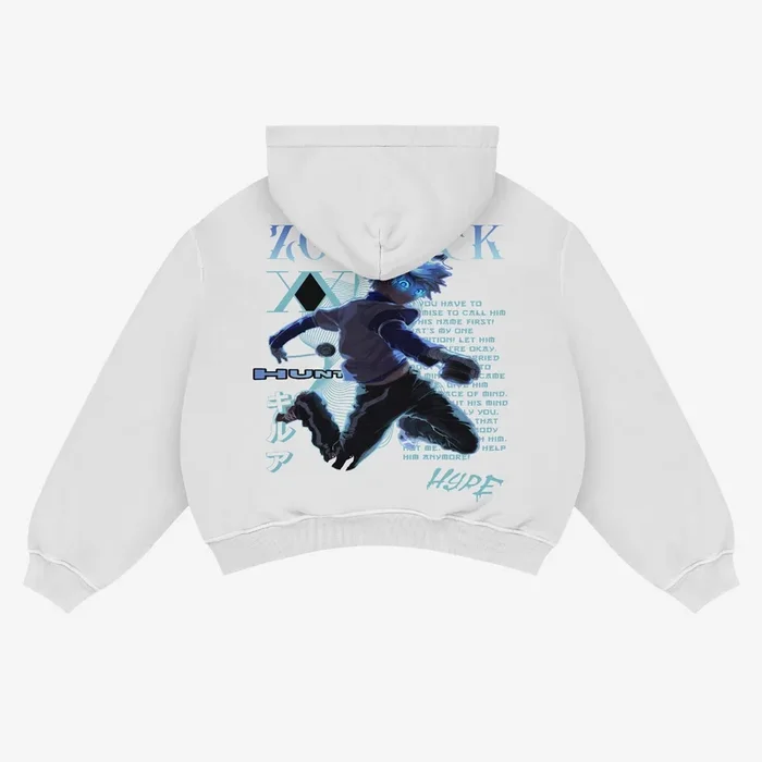 Capuz exclusivo de anime Killua Zoldyck Lightning – Hunter X Hunter Apparel de alta qualidade
