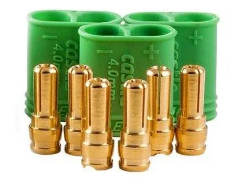 Castle Creation Polarized Bullet Connector Male Set, 4mm