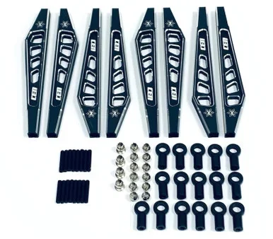CEN KAOS Aluminum Suspension Linkage Set for F250 Lifted Chassis – Black, CKD0380