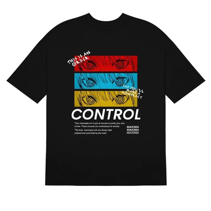 Chainsaw Man Control T-Shirt – 100% Cotton Anime Apparel