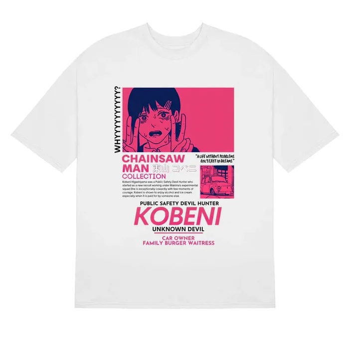 Chainsaw Man Kobeni T-Shirt – 100% Cotton Anime Shirt with Unique Design