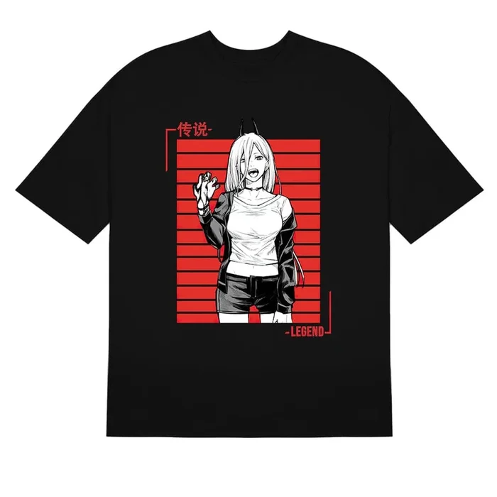 Chainsaw Man Legend T-Shirt – 100% Cotton Anime Shirt with Striking Design