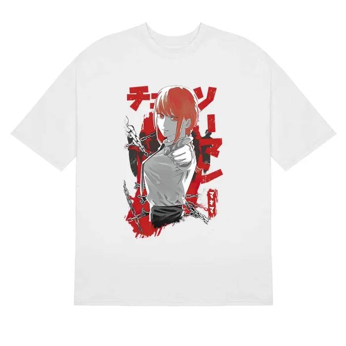 Chainsaw Man Makima Command T-Shirt – 100% Cotton Anime Shirt with Iconic Design