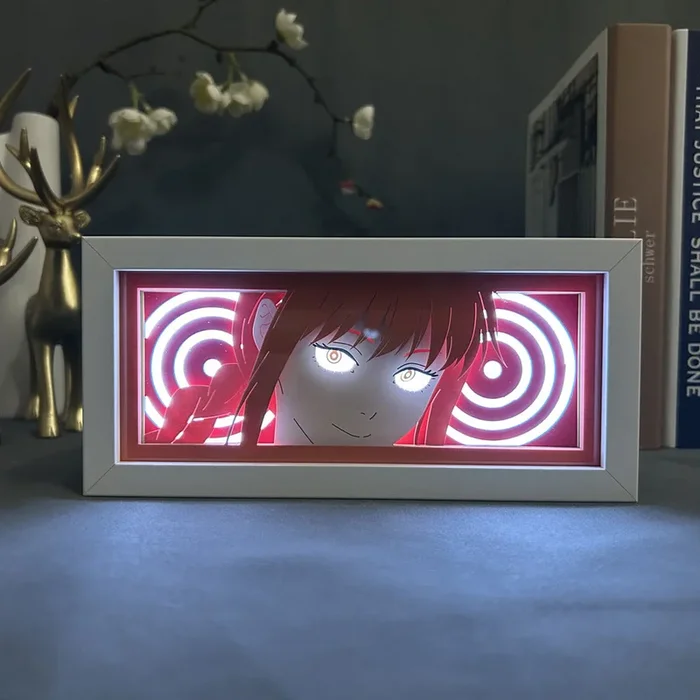Chansaw Man Makima Anime Light Box – Lâmpada LED 3D com 16 cores e controle remoto