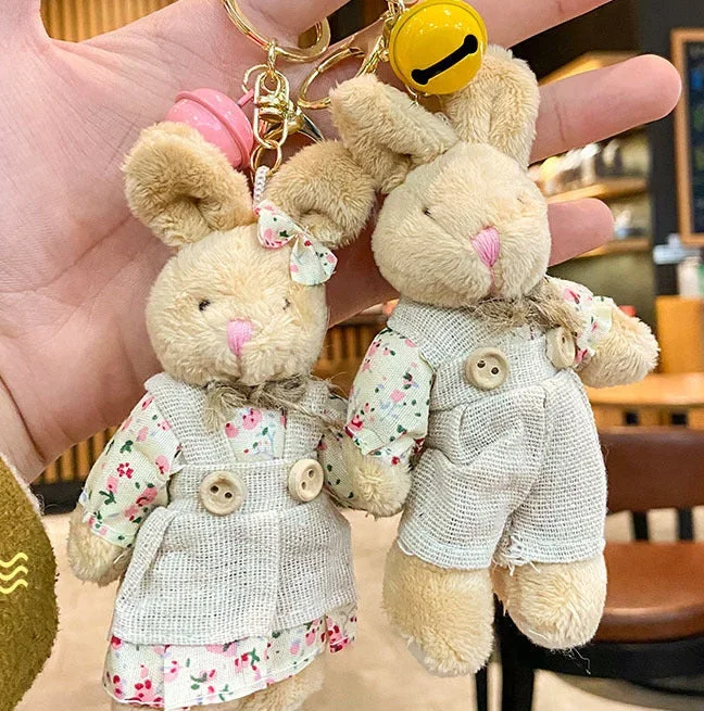 Charms de sac couple de lapins