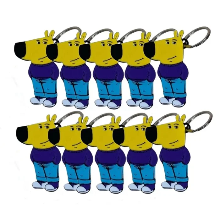 Chill Guy KeyChain套件 – 10件式模因鍵鏈系列