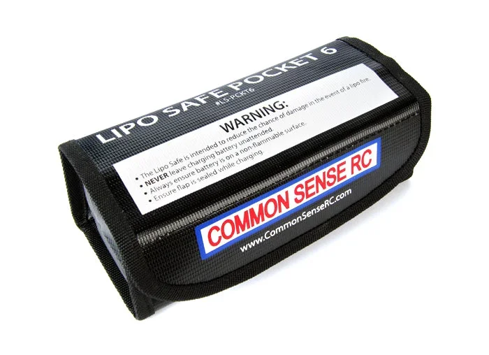 Common Sense Lipo Safe Pocket 6 Charging & Storage Bag – Ideal for use with 6S Lipo