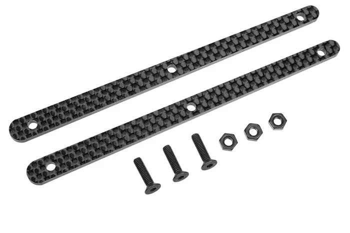 Corally Team Chassis Brace Stiffener Rear Graphite 2.5mm Kronos Shogun