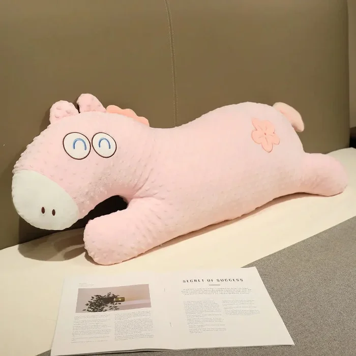 Cozy Pastel Horse Plush Pillow