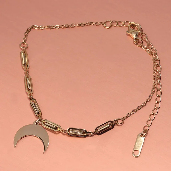 Crescent Moon Chain Bracelet