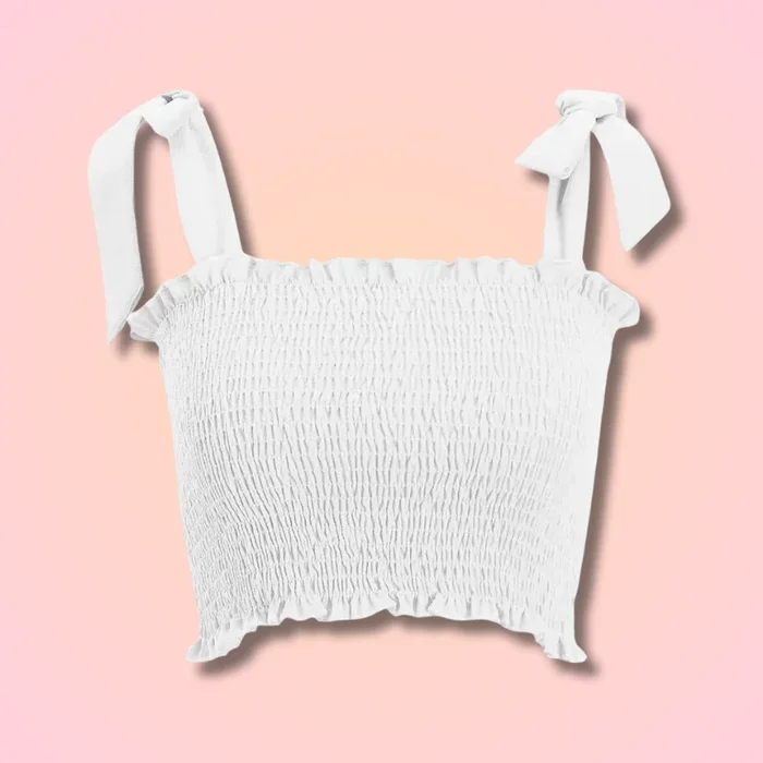 Crop Top Blanc Kawaii