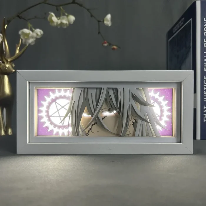 D.Gray-Man Man Anime Light Box-تأثير Allen Walker Crown Clown 3D ، ضوء LED قابل للتعديل 16 بلون