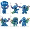 Disney 2025 Nuovo 6 pezzi Lilo Stitch Cartoon Figura carina Figura Collezione anime Desktop Ornament Decorazione della torta di compleanno per bambini Giochi per bambini H250930