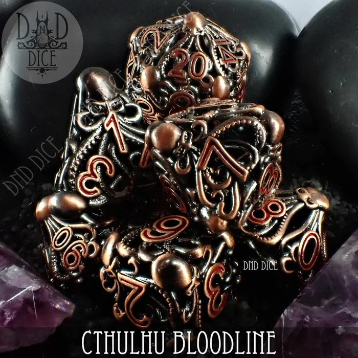 DND DICE Cthulhu Bloodline Metal Dice Set (Gift Box)
