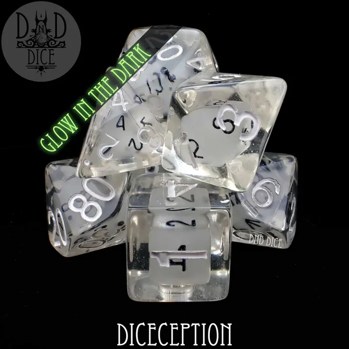 DND DICE Diceception Glow in the Dark Dice Set