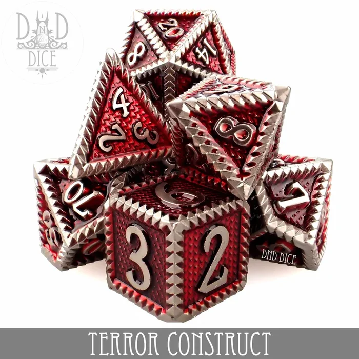 DND DICE Terror Construct Metal Dice Set
