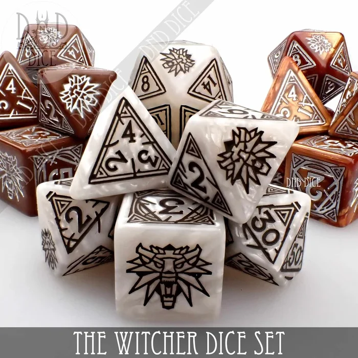 DND DICE The Witcher Dice Set and Coin – Geralt